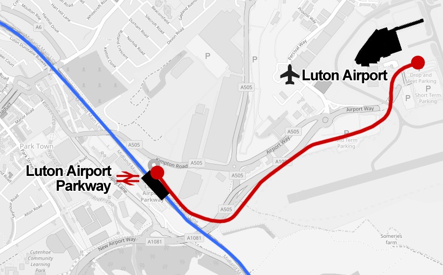 Map of Luton DART